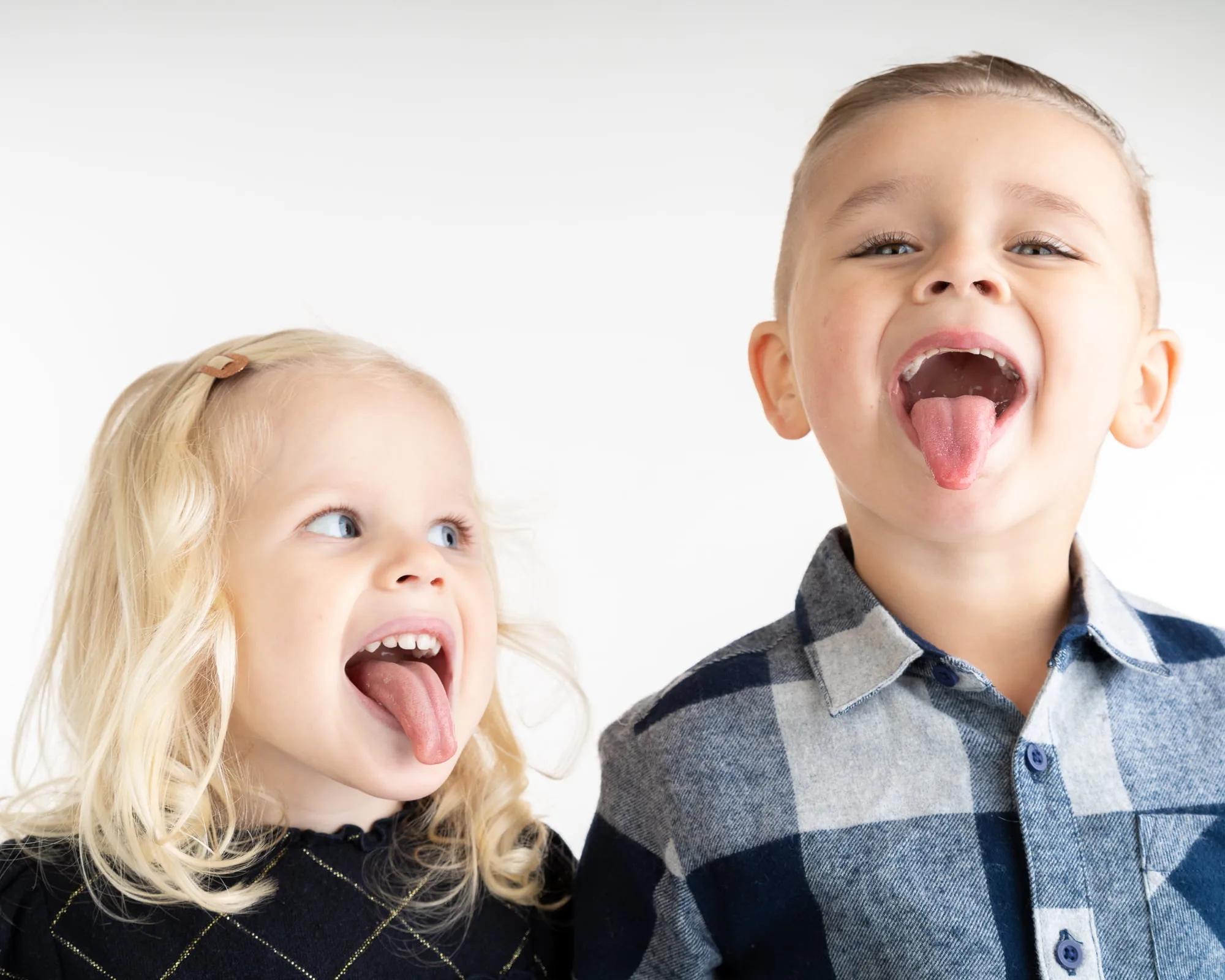 Kids With Tongue Out